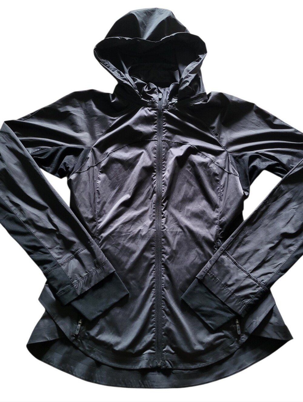 Lululemon  Goal Crusher Women's Black Jacket Size 8 Full Zip Hood